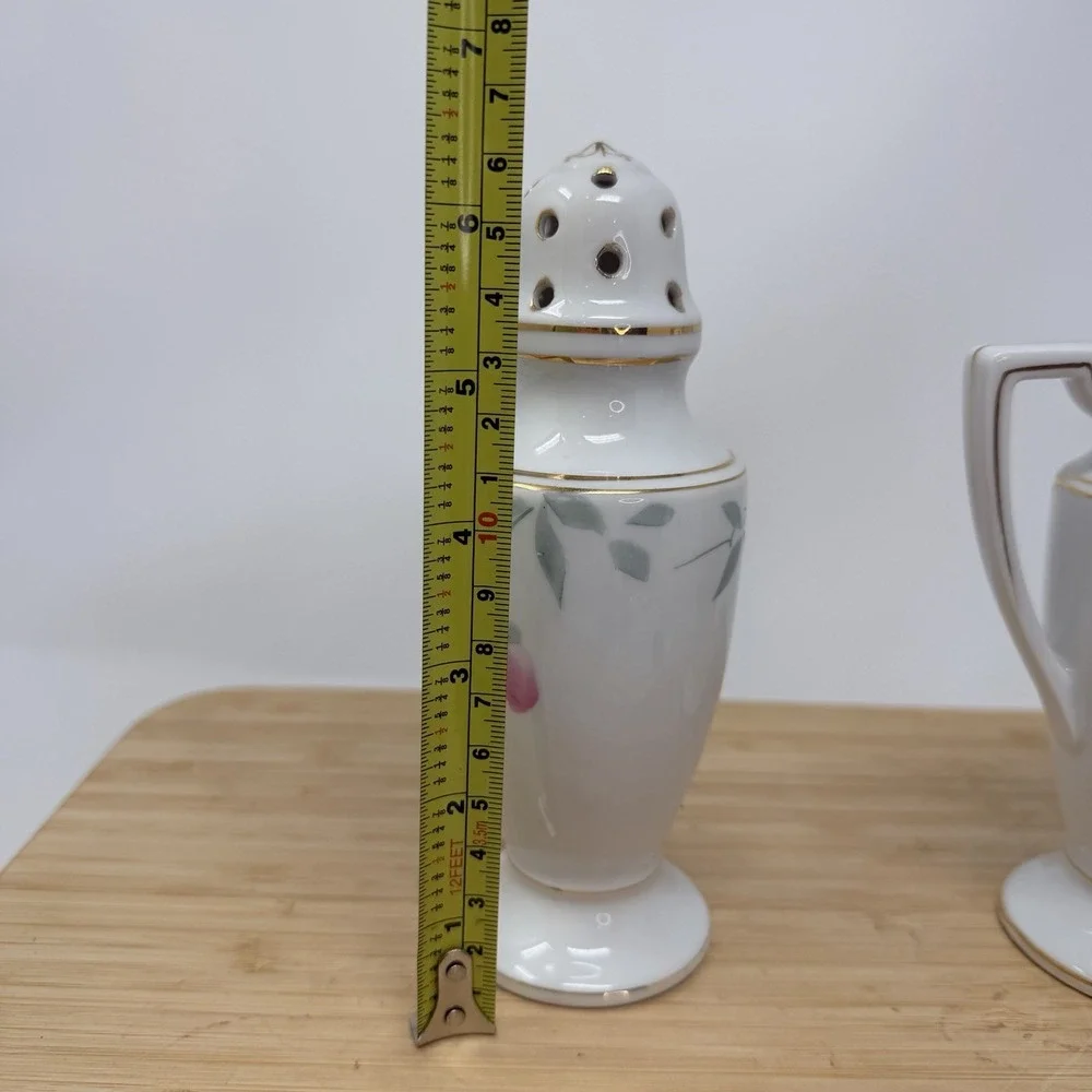 Vintage Noritake‎ Azalea Berry Sugar Shaker & Creamer Red Stamp 19322 Japan
